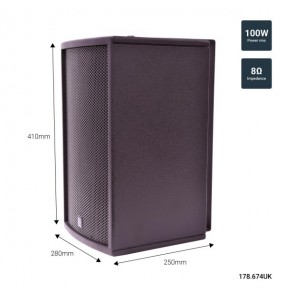 CS-810B Caja acústica pasiva 8" - Color negro