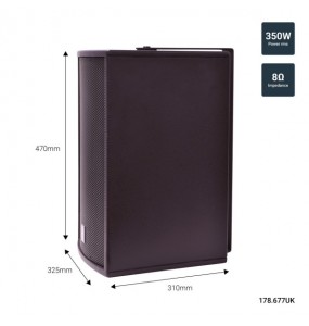 CS-1035B Caja acústica pasiva 10" - Color negro