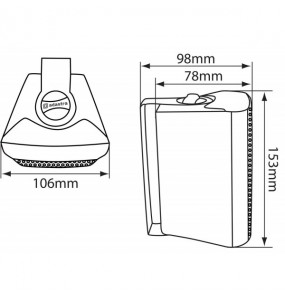 BC3-W Altavoces de pared baja impedancia 8Ω serie BC - Color blanco