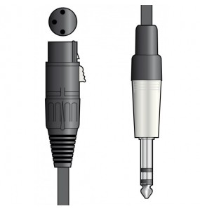 Cable XLR Hembra - Jack 6.3mm Stereo 3.0 metros