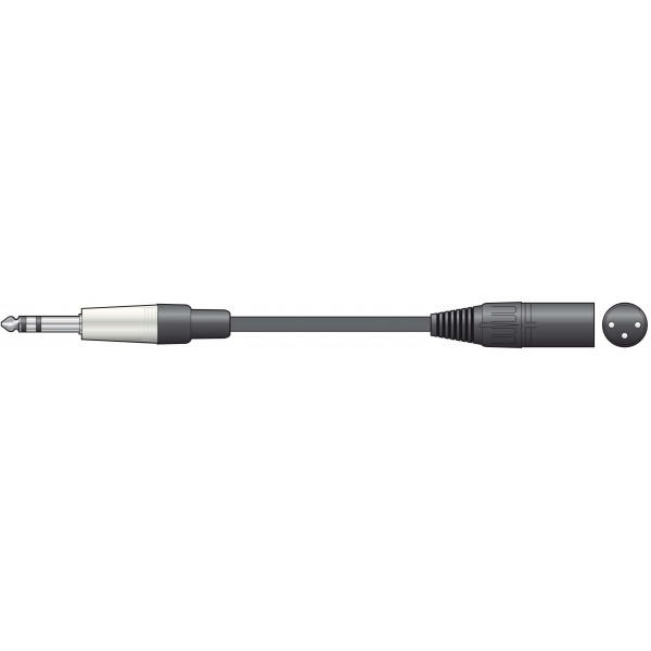 Cable XLR Macho - Jack 6.3mm Stereo 3.0 metros