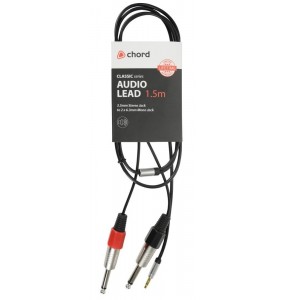 Cable Jack 3.5mm Stereo - 2 Jack 6.3mm Mono 3.0 metro