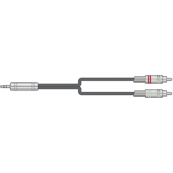 Cable Jack 3.5mm Macho - 2 RCA Macho 6.0 metros