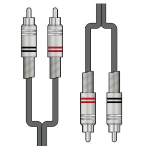 Cable 2 RCA Macho - 2 RCA Macho 3 metros