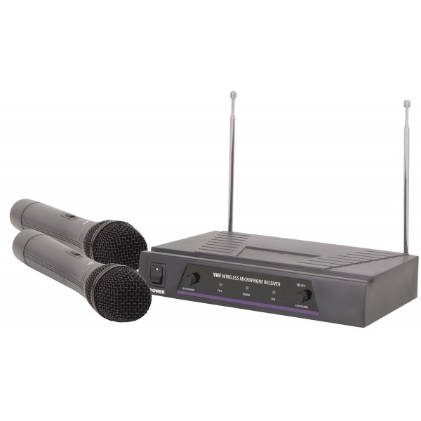 VH2 Sistema inalámbrico VHF con 2 micros de mano 173.8MHz + 174.8MHz