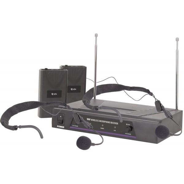 VN2 Sistema inalámbrico VHF con 2 micros de cabeza 173.8MHz + 174.8MHz