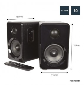 ABS35-BLK Altavoces activos de estantería Bluetooth - Negro