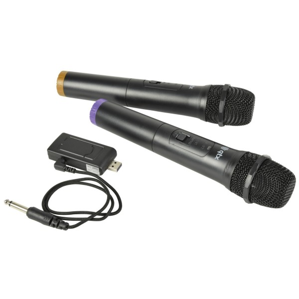 UMIC Sistema Inalámbrico UHF con 2 micros de mano alimentado por USB Frecuencia: 863.2 + 864.8MHz
