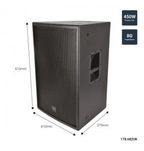 CS-1245B Caja acústica pasiva madera 12" 450W RMS