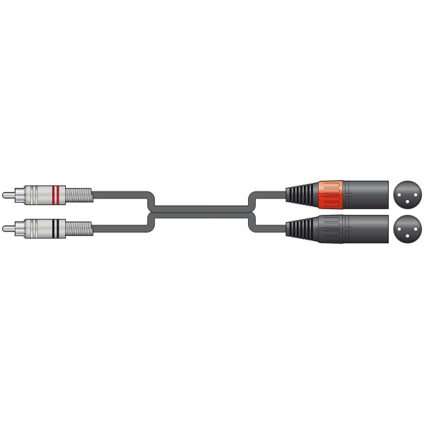 Cable 2 RCA Macho - 2 XLR Macho 1.5 metros