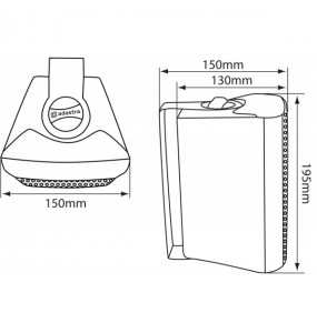 BC4-B Altavoces de pared baja impedancia 8Ω serie BC - Color negro