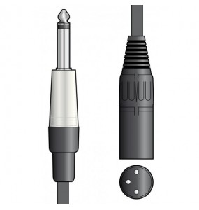Cable XLR Macho - Jack 6.3mm Mono 1.5 metros