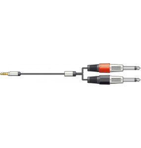 Cable Jack 3.5mm Stereo - 2 Jack 6.3mm Mono 1.5 metro