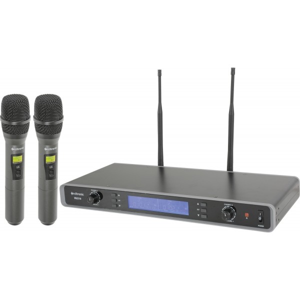 RU210-H Sistema inalámbrico UHF PLL con 2 micros de mano