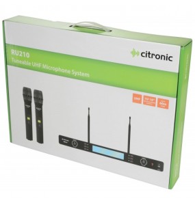 RU210-H Sistema inalámbrico UHF PLL con 2 micros de mano