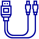 Icono de cables de sonido para técnicos y especialistas